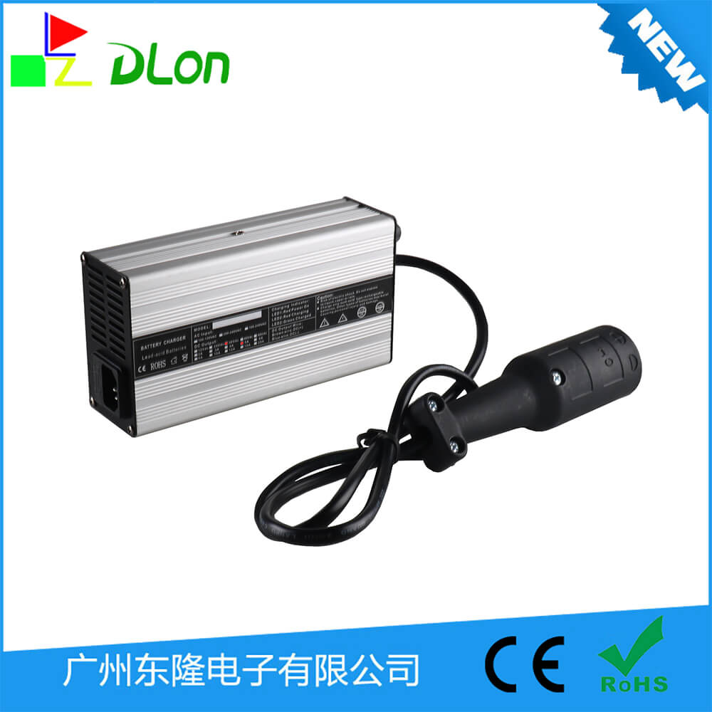 厂家直销铅酸充电器36V5A大圆头高尔夫球车充电器36V5A
