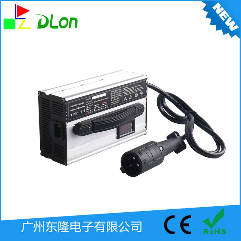 带仪表显示48V15A大圆头高尔夫球车充电器48V铅酸电池充电器