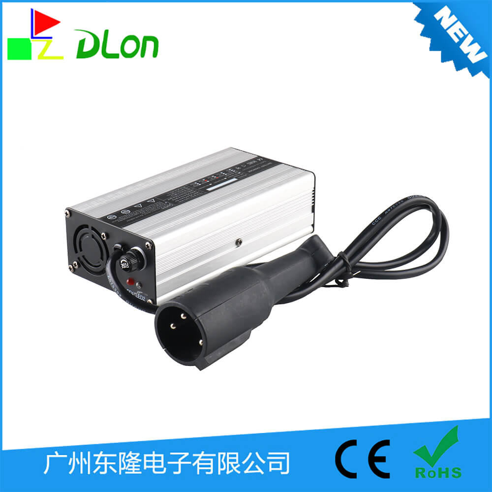 厂家直销铅酸充电器36V5A大圆头高尔夫球车充电器36V5A