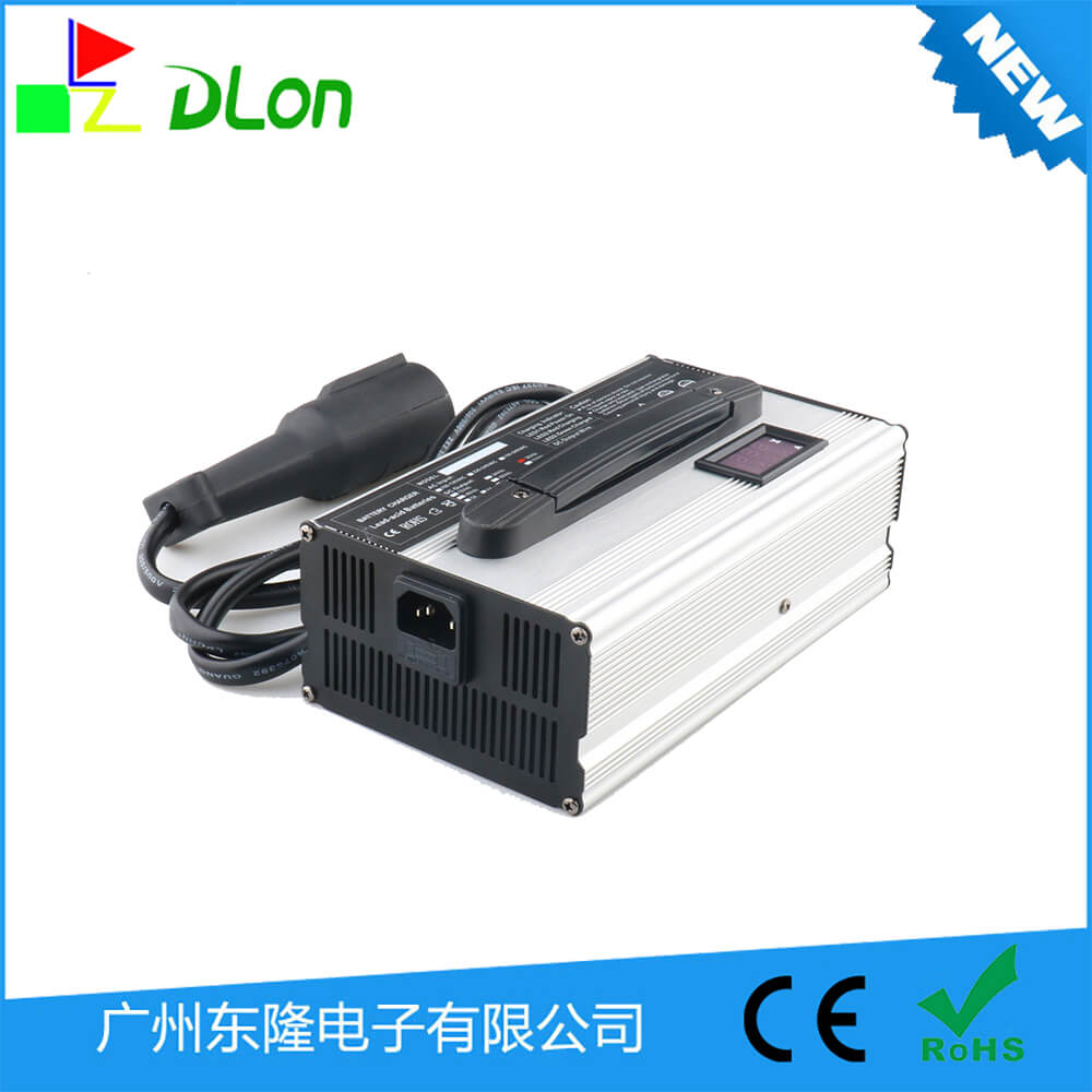 带仪表显示48V15A大圆头高尔夫球车充电器48V铅酸电池充电器