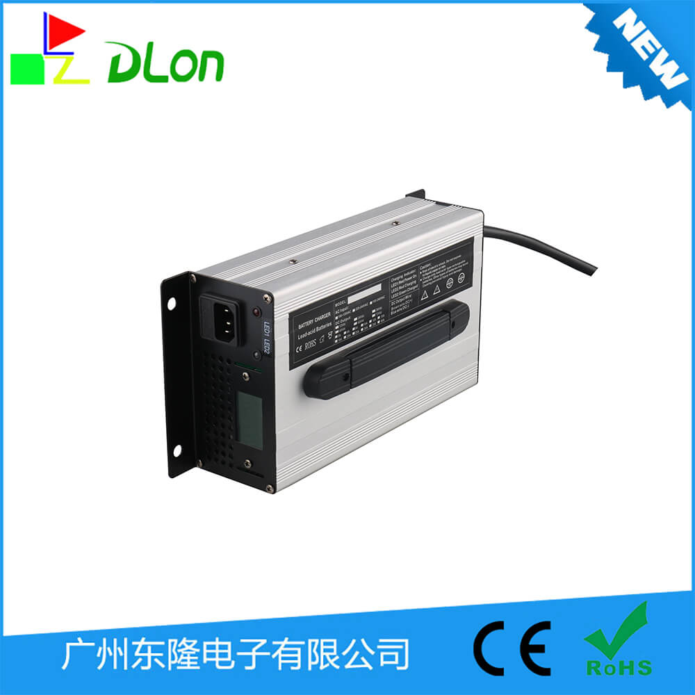 东隆 全自动24V 30A 锂电池充电器8串 29.4V 30A洗地机高尔夫球车观光车铝壳充电器